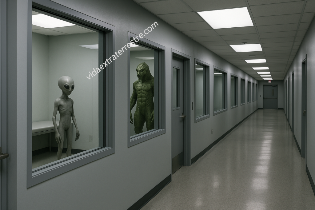 imagen de cuerpos de extraterrestres almacenados en el area 51, hecha por vidaextraterrestre.com