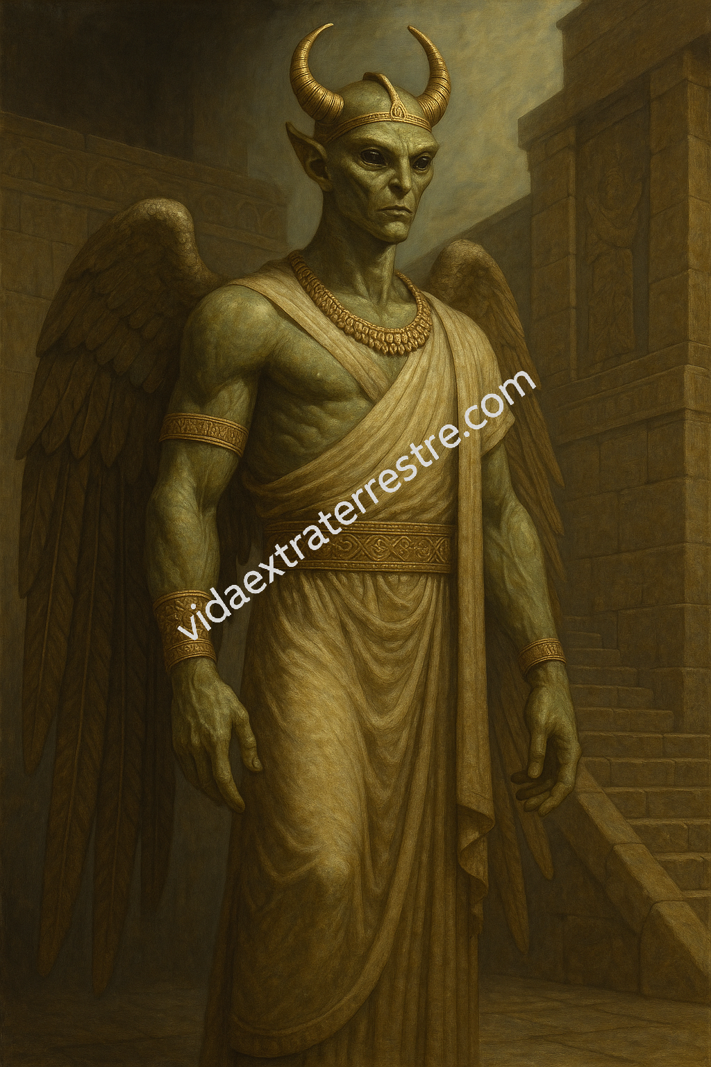 imagen de extraterrestre annunaki, hecha por vidaextraterrestre.com