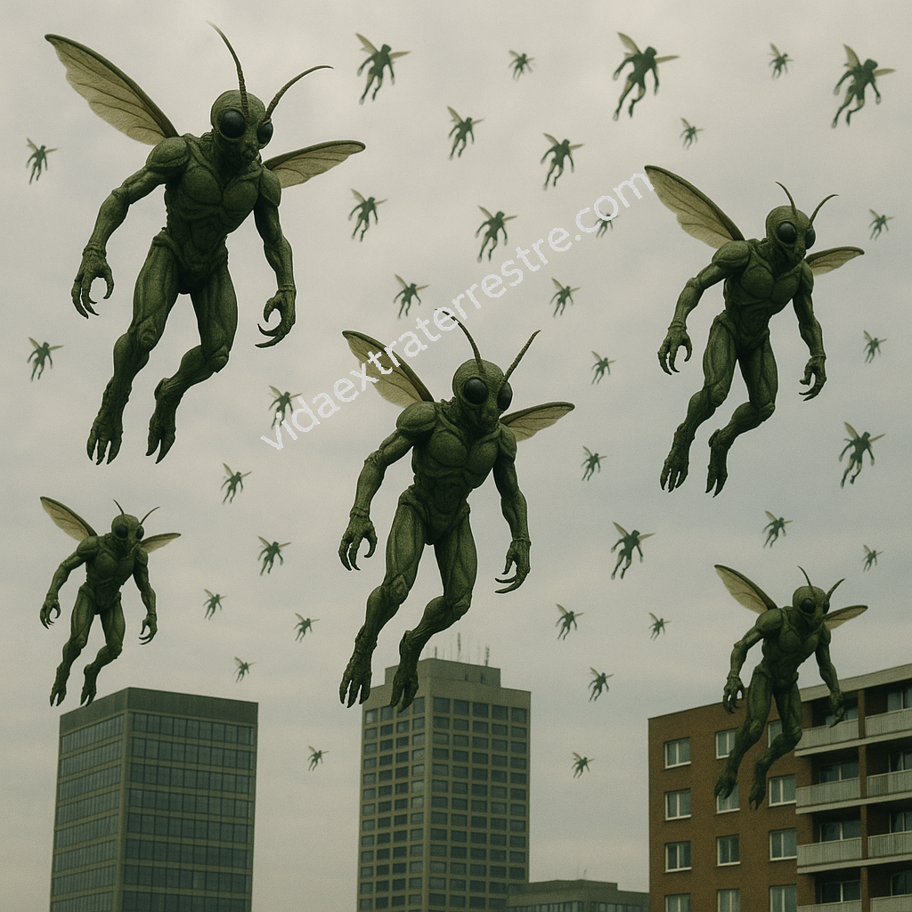 imagen de invasión extraterrestre de insectos alienígenas, hecha por vidaextraterrestre.com