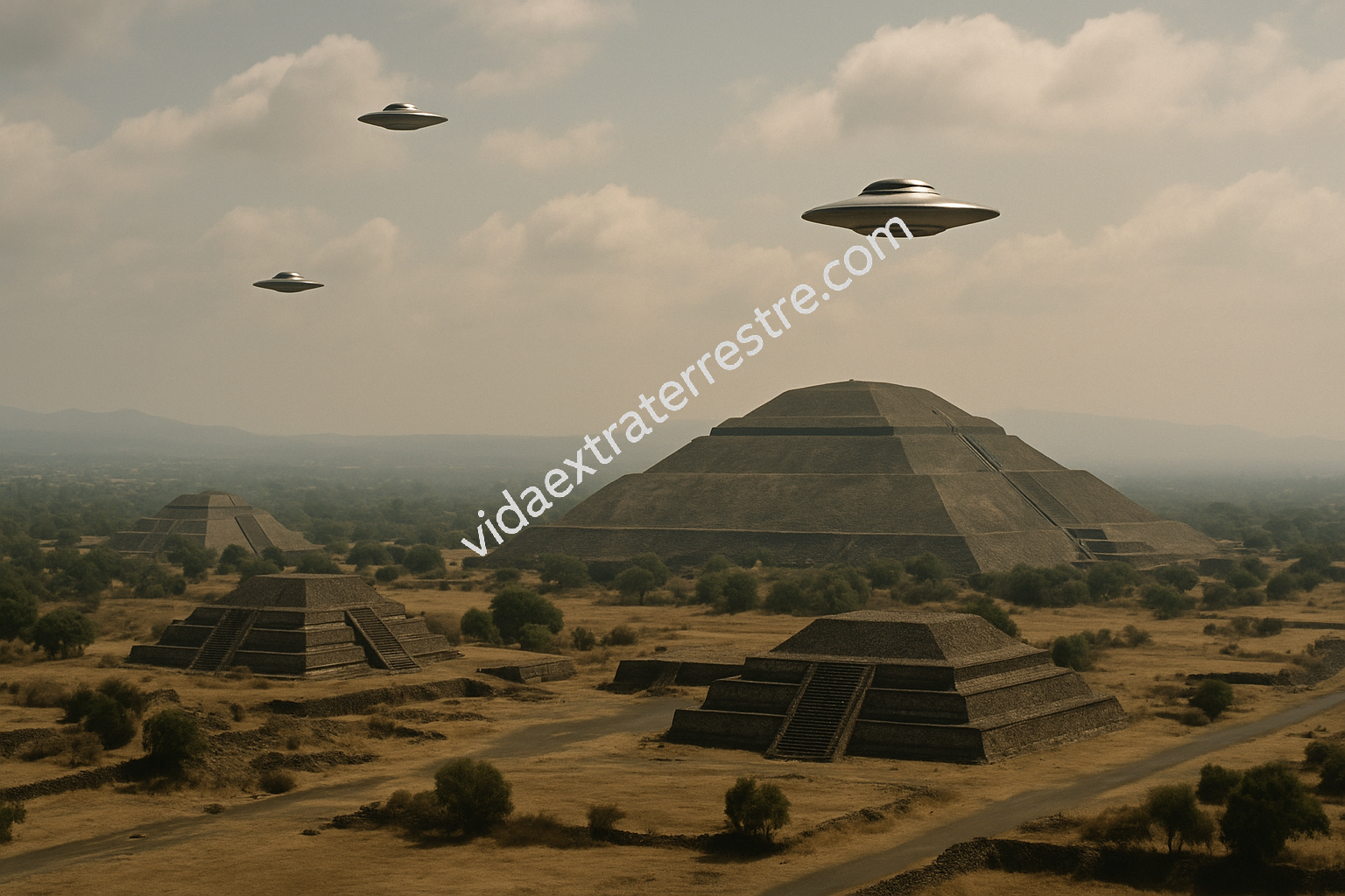 imagen de visita extraterrestre antigua, hecha por vidaextraterrestre.com