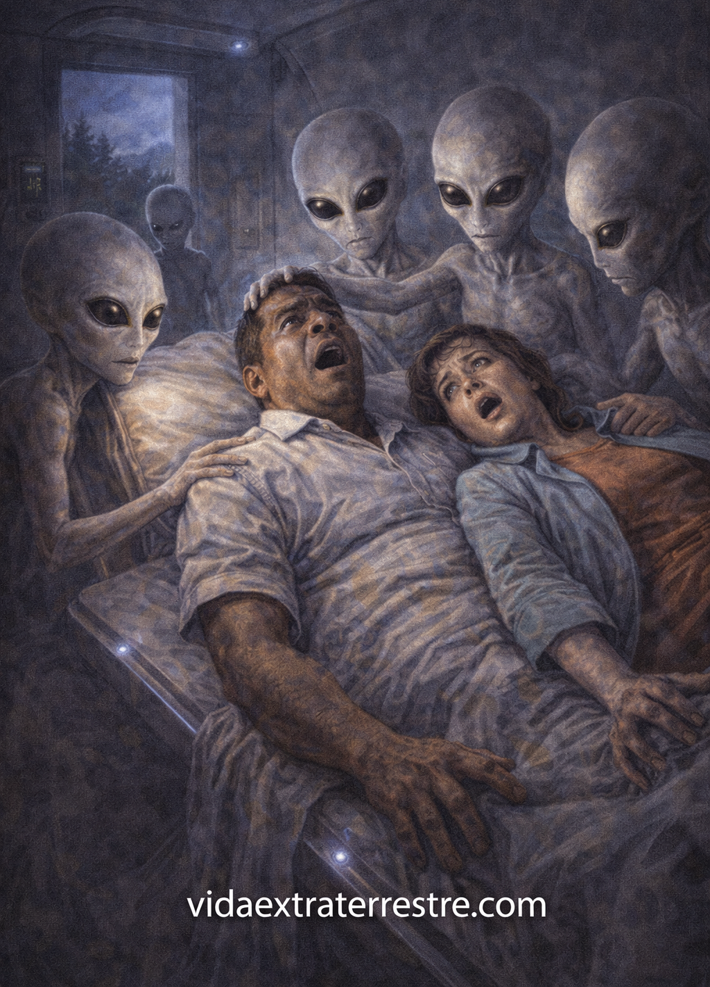 abducción de Barney Hill y Betty Hill, imagen hecha por vidaextraterrestre.com