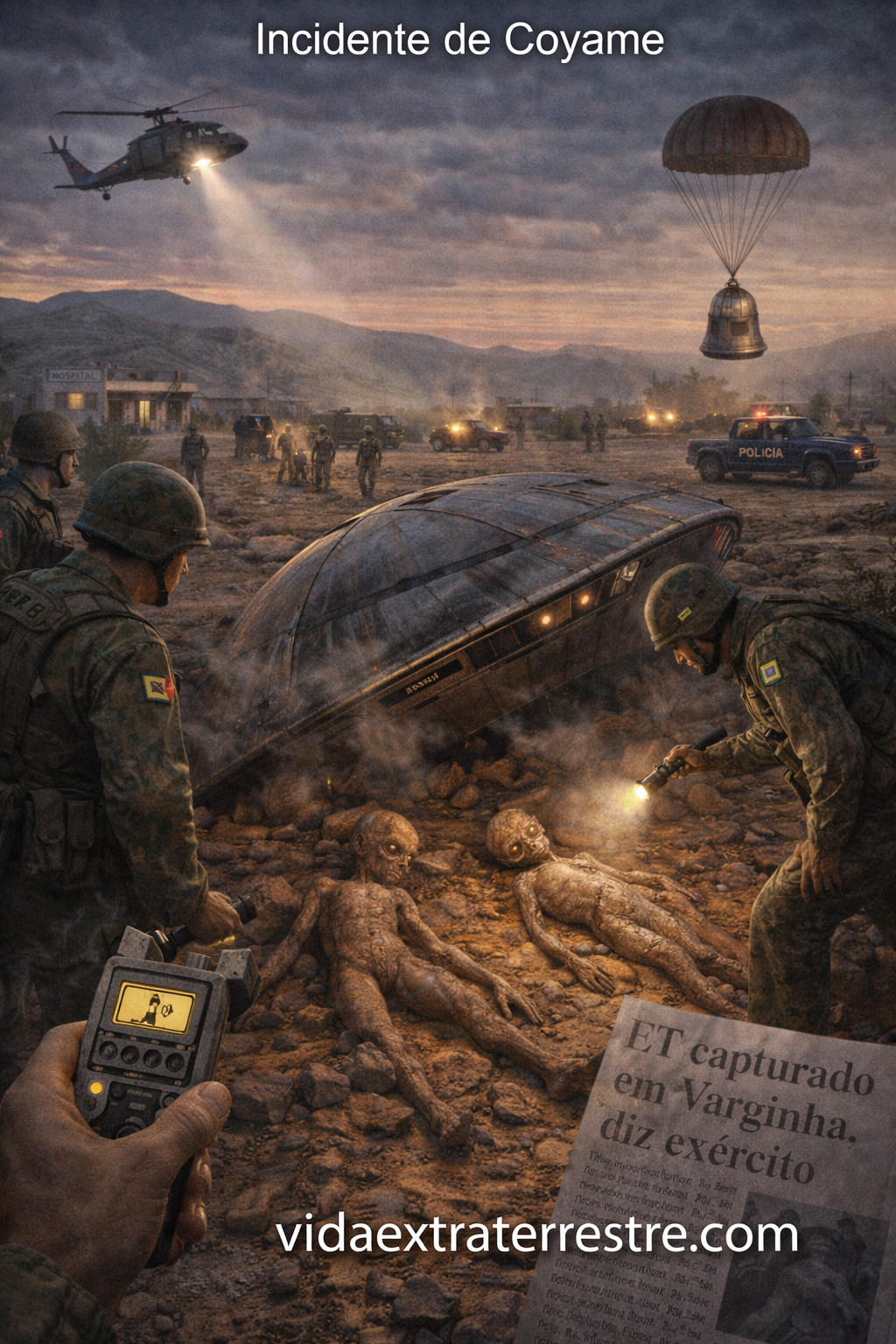 incidente de coyame, imagen creada por vidaextraterrestre.com