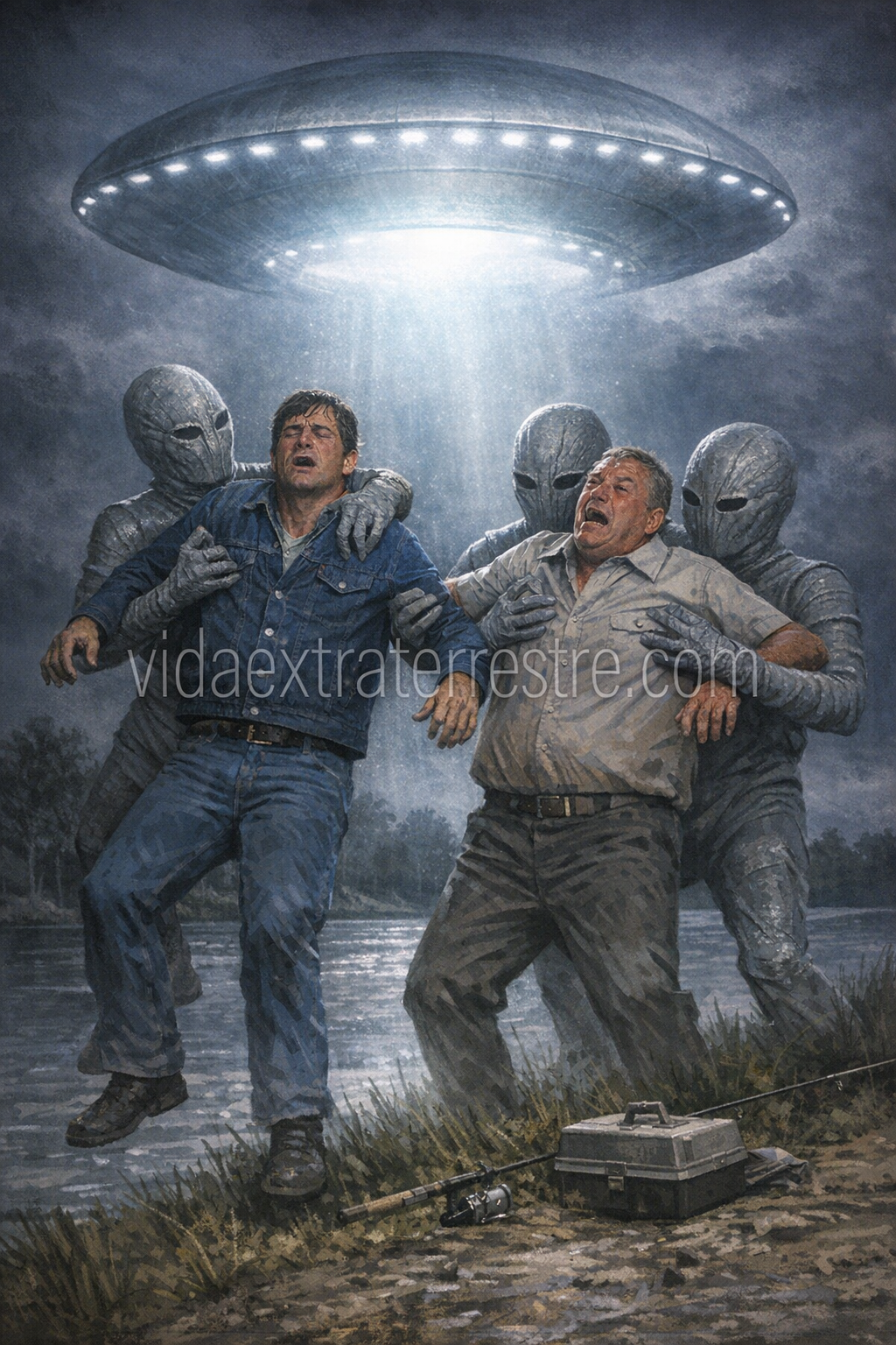 Abducción de Charles Hickson,imagen creada por vidaextraterrestre.com