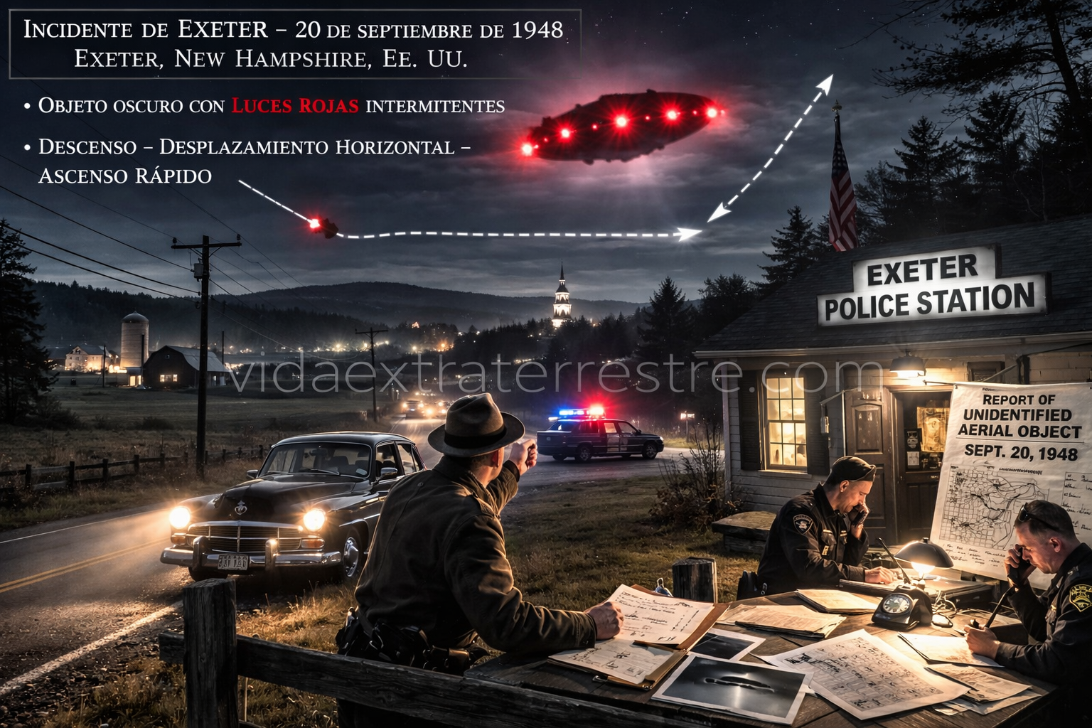 incidente de Exeter, imagen creada por vidaextraterrestre.com