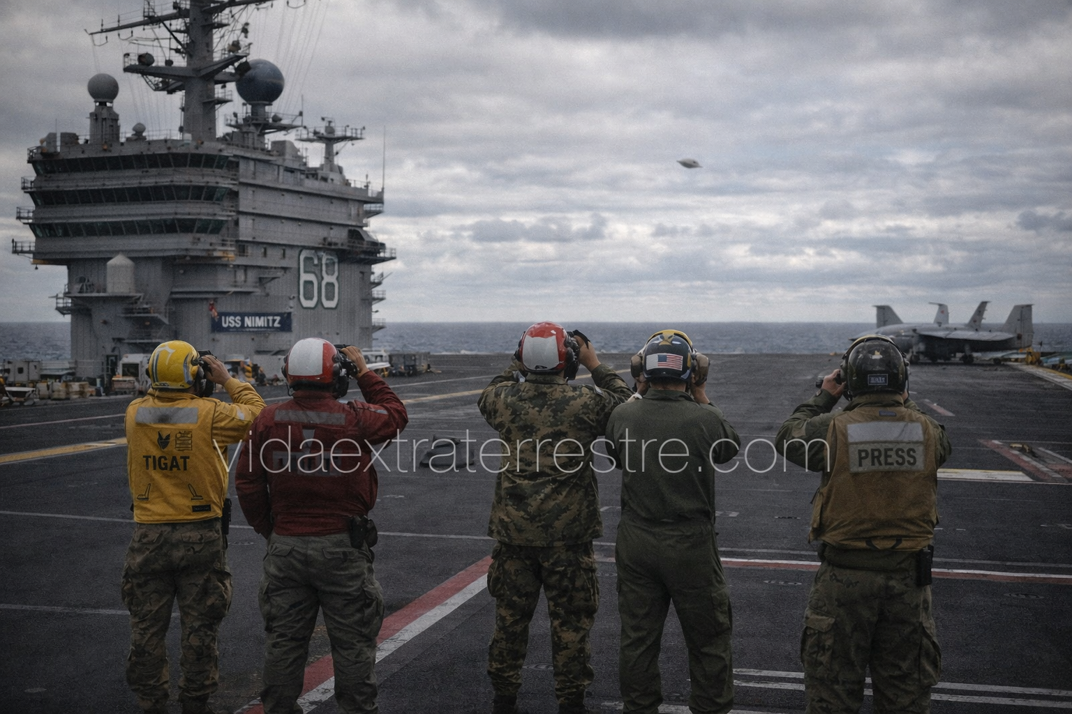 incidente USS Nimitz, imagen creada por vidaextraterrestre.com