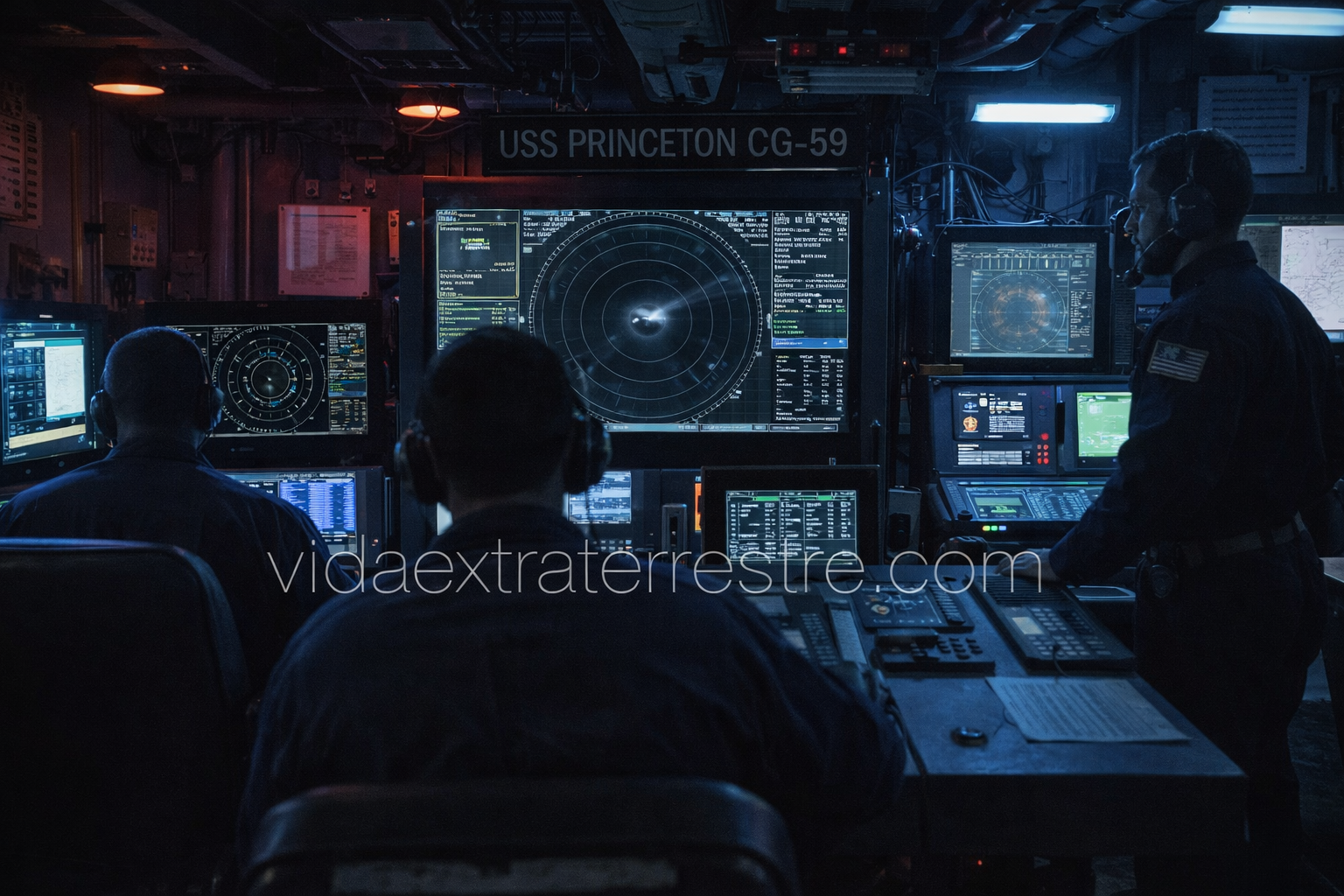incidente USS Princeton, imagen creada por vidaextraterrestre.com