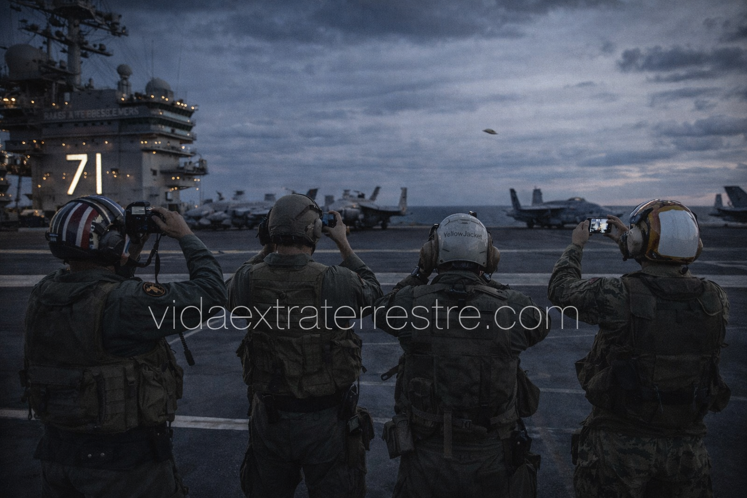incidente USS Roosevelt, imagen creada por vidaextraterrestre.com