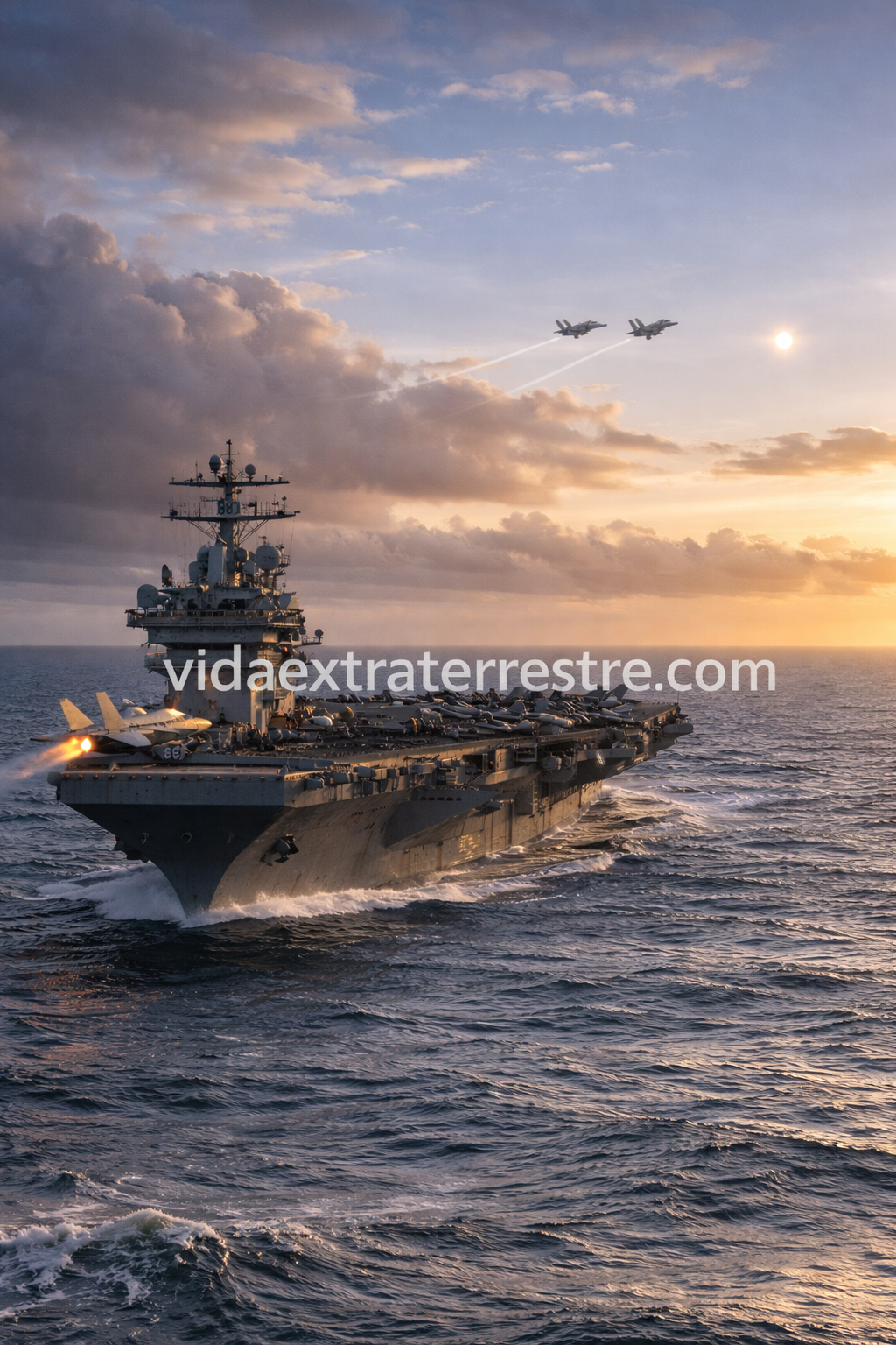 incidente del USS Roosevelt, imagen creada por vidaextraterrestre.com