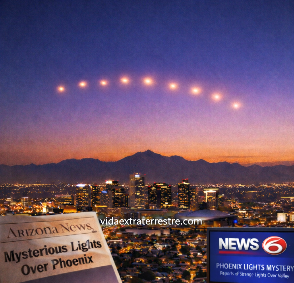 luces de phoenix, imagen creada por vidaextraterrestre.com