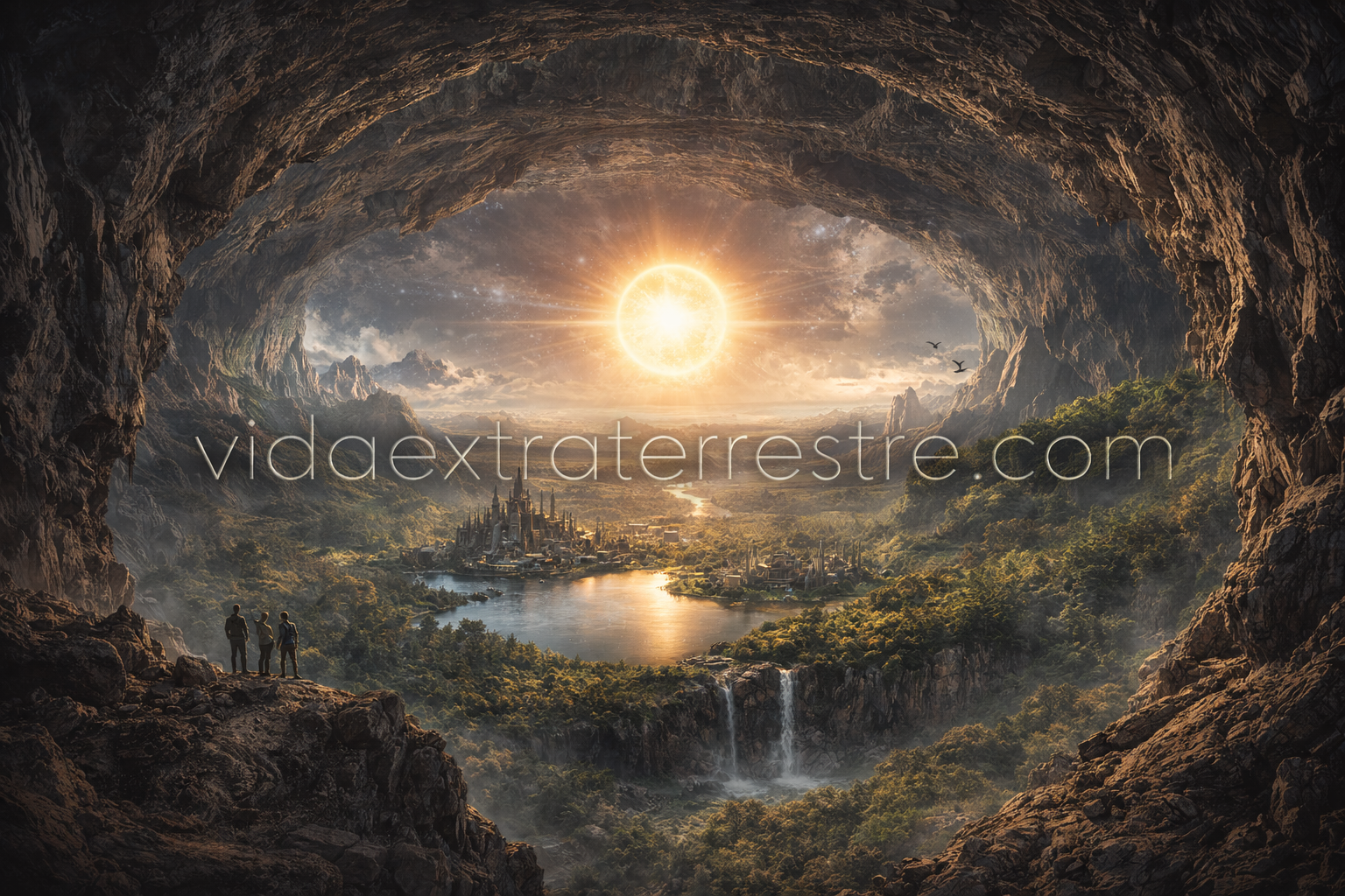 Teoría Hollow Earth,imagen creada por vidaextraterrestre.com